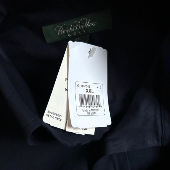 Brooks Brothers Golf Mens XXL Button-Up Shirt Business Casual Navy - Picture 7 of 10
